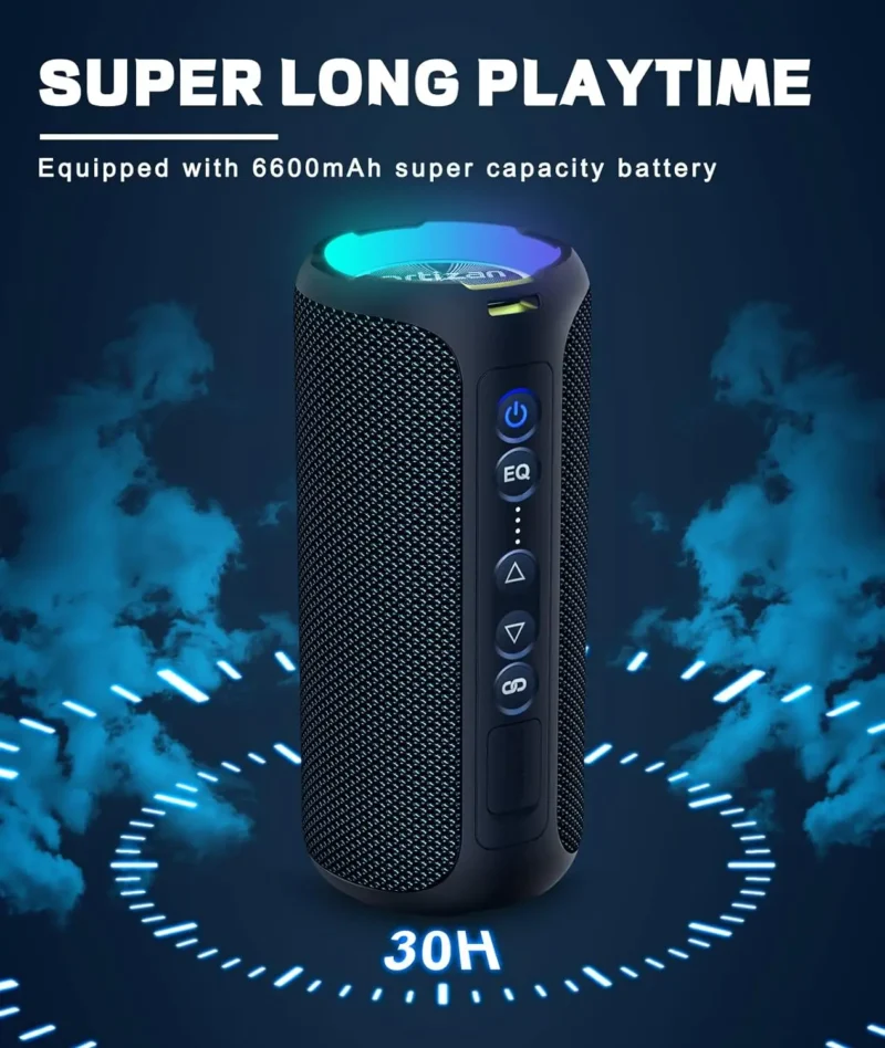 40W Wireless Bluetooth Speaker IPX7 Waterproof Powerful Sound Portable Party Outdoor Speaker with 30H Battery TWS Mode RGB Light - 图片 4