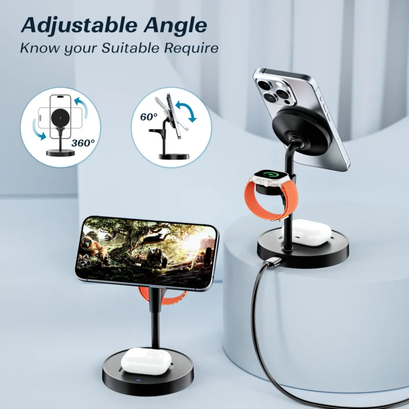 Magnetic Wireless Charger Stand Portable Fast Charging Station - 图片 2