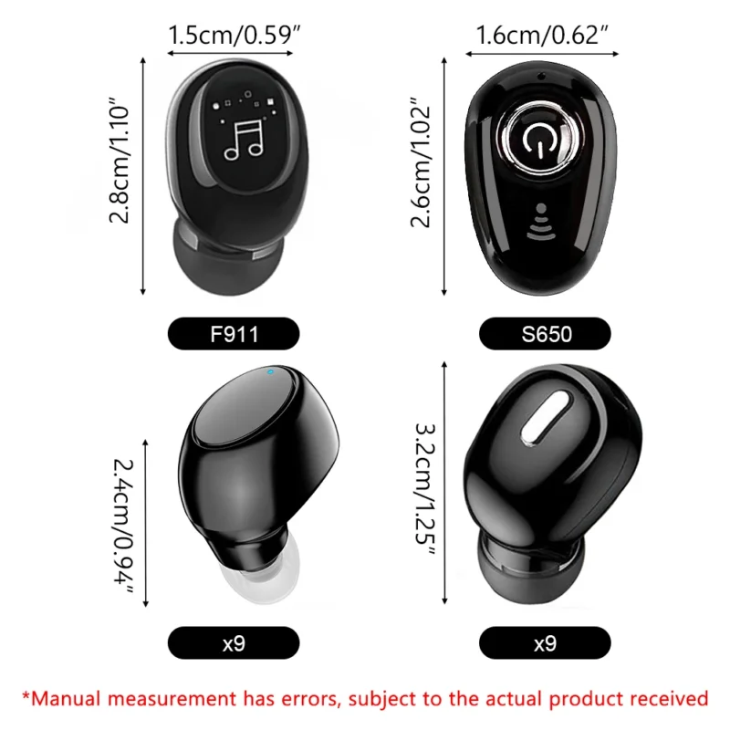 Bluetooth-compatible 5.0 Wireless In-ear Mini Earphone Sport Earbud Button Control Noise Canceling For Phone Single Headset - 图片 2