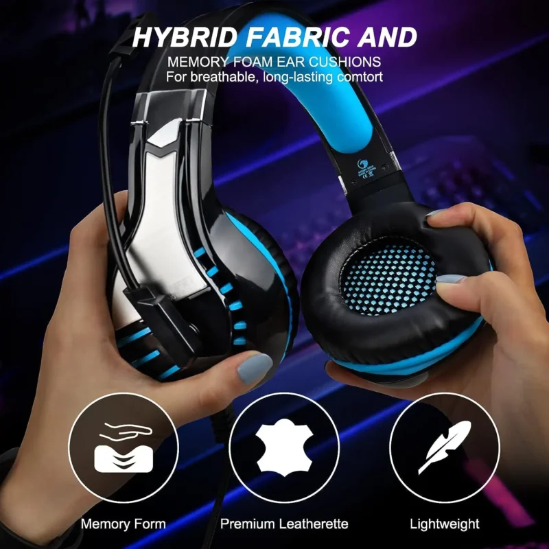 HS10 Stereo Gaming Headset Blue - 图片 3