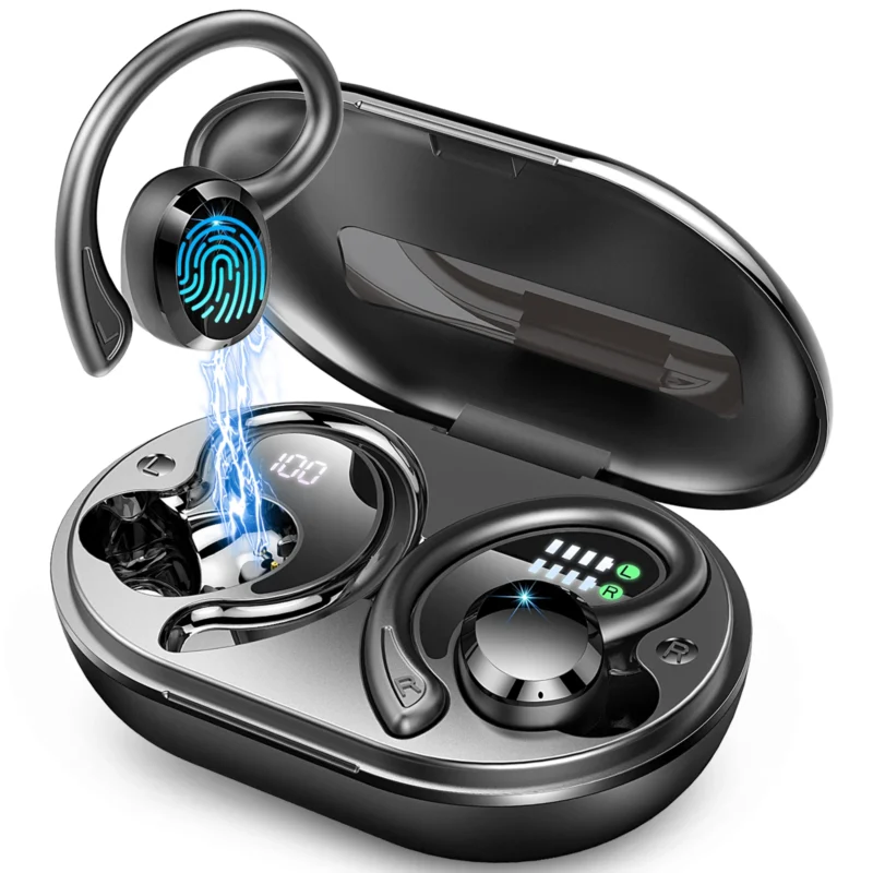 Wireless Earbuds, Bluetooth 5.3 On-Ear Headset, Noise Cancelling Mic, 48H Playtime Sports Headphones for Workout/Running. - 图片 2