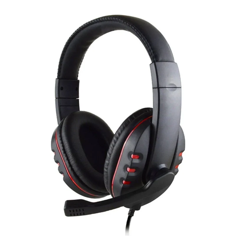 Black Gaming Headset Mic Stereo Surround Headphone 3.5mm Wired For Computer - 图片 4